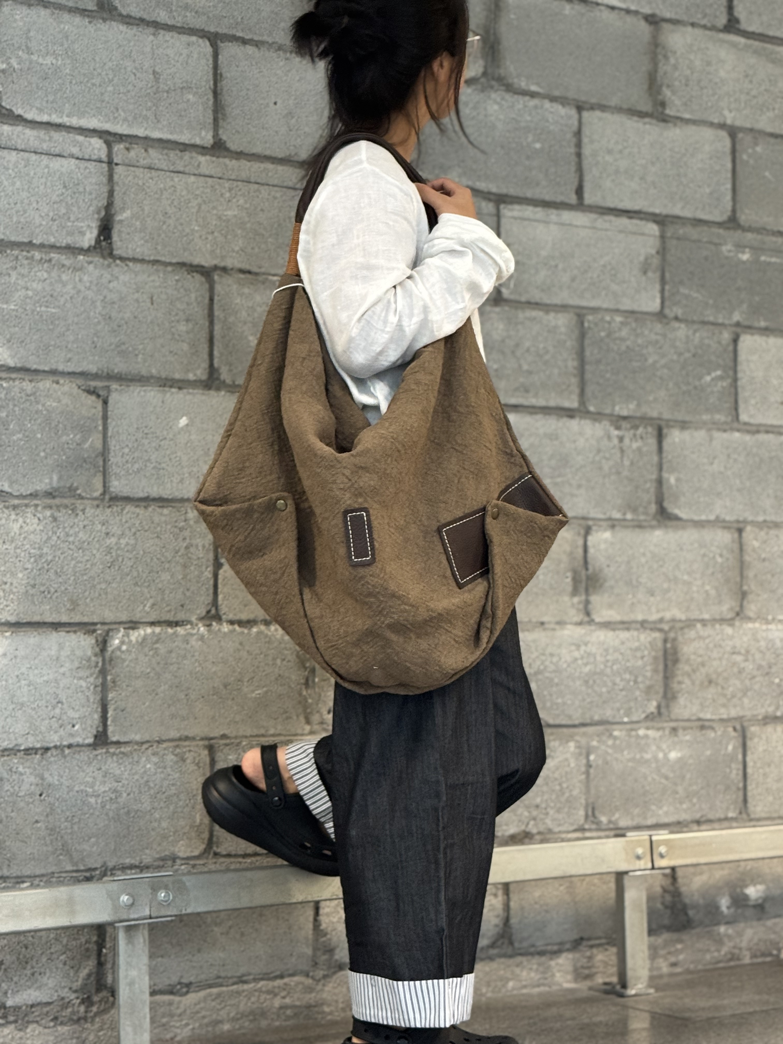 友家②③⑨手工单肩布包叫到名字备注编码去下单，默认瑕疵介意勿拍