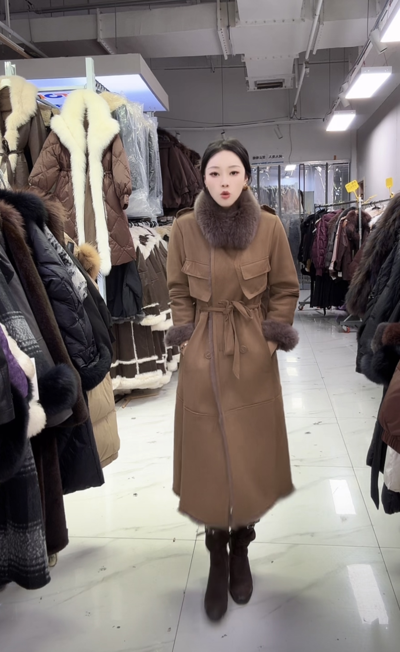 冬季显瘦气质款长款外套