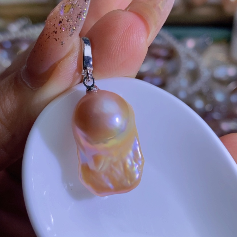 【闪购商品】淡水珍珠天然淡水珍珠（微瑕）合金