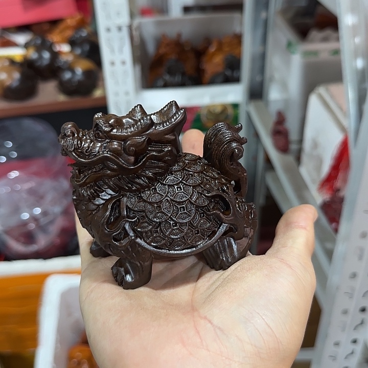 木黑檀木11金钱龙龟一只