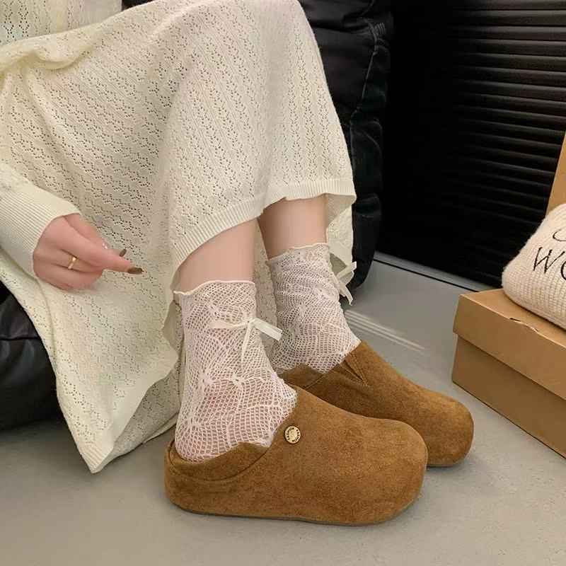 6222-23欧洲站百搭舒适一脚蹬软底软面加绒勃肯鞋乐福鞋