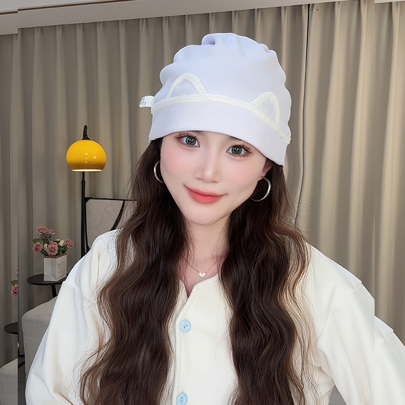 产后月子帽秋冬双层纯棉孕妇大头围防风帽保暖头巾发带春秋坐月子