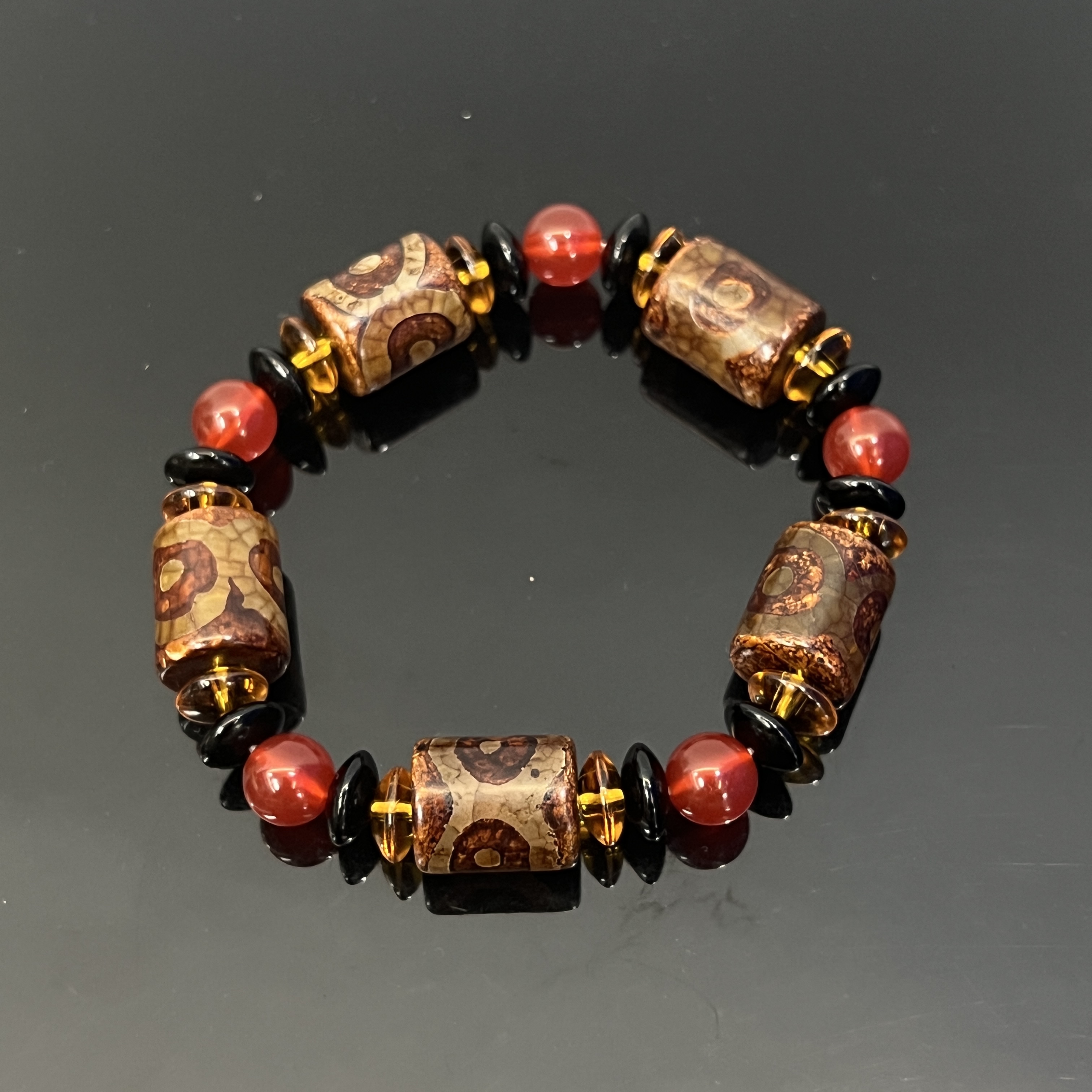 珍藏甄选三目手串