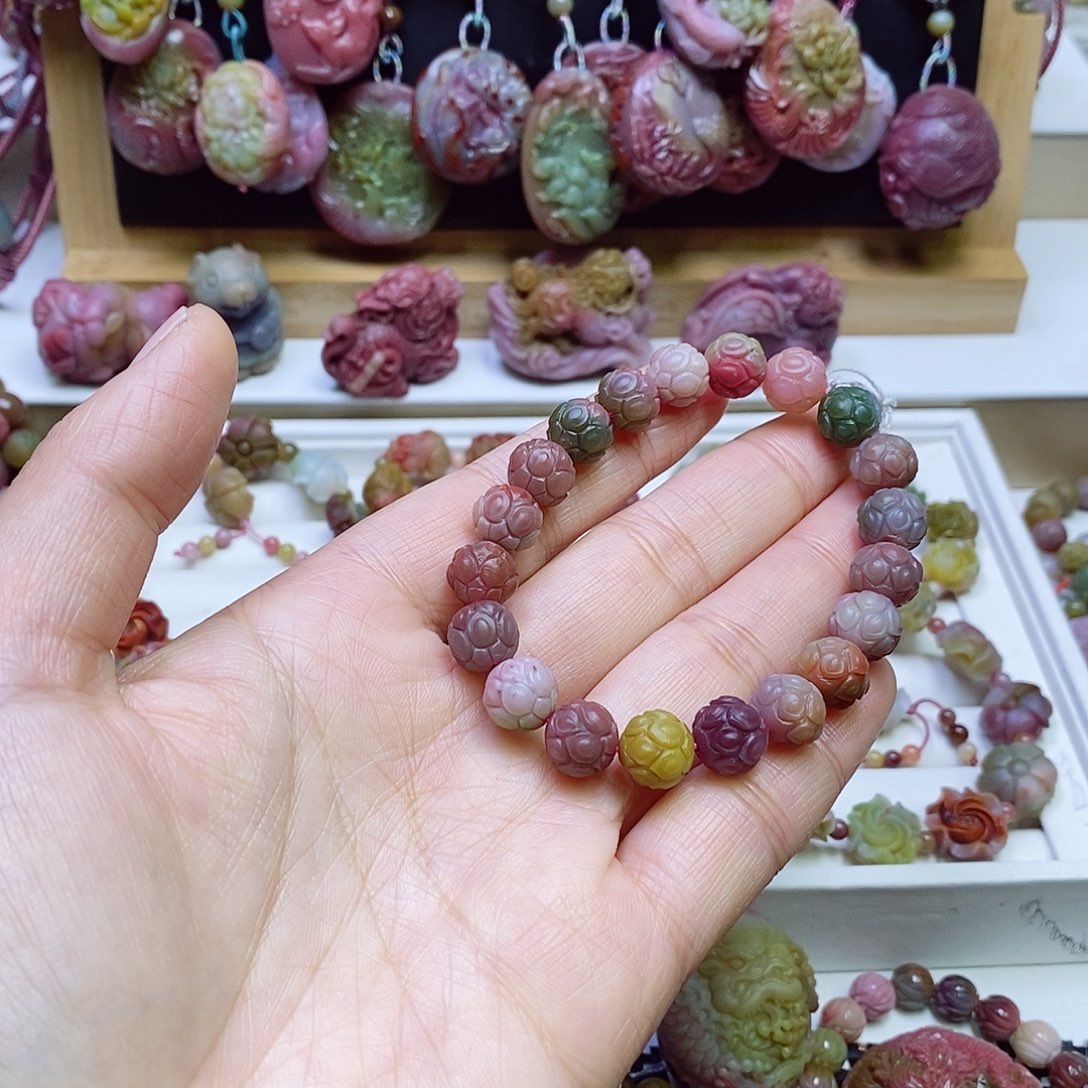 玛瑙/玉髓盐源玛瑙手链未镶嵌