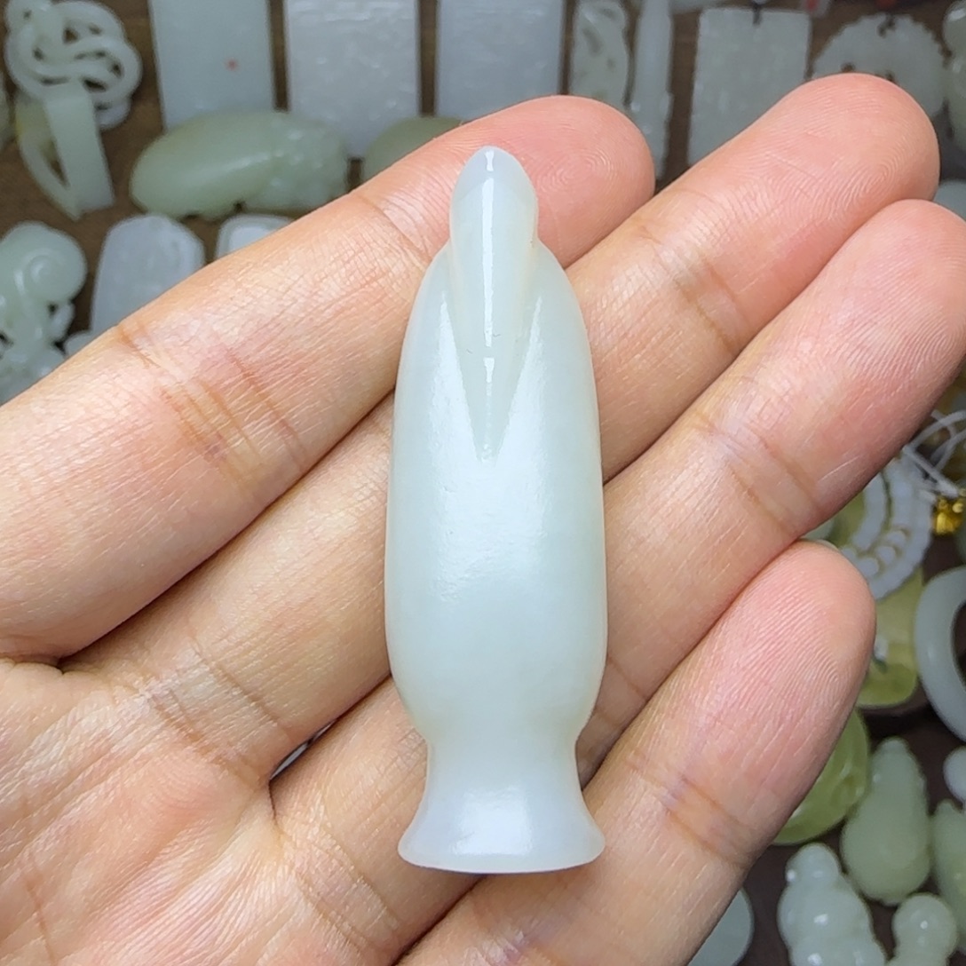 和田玉未镶嵌挂件翁仲