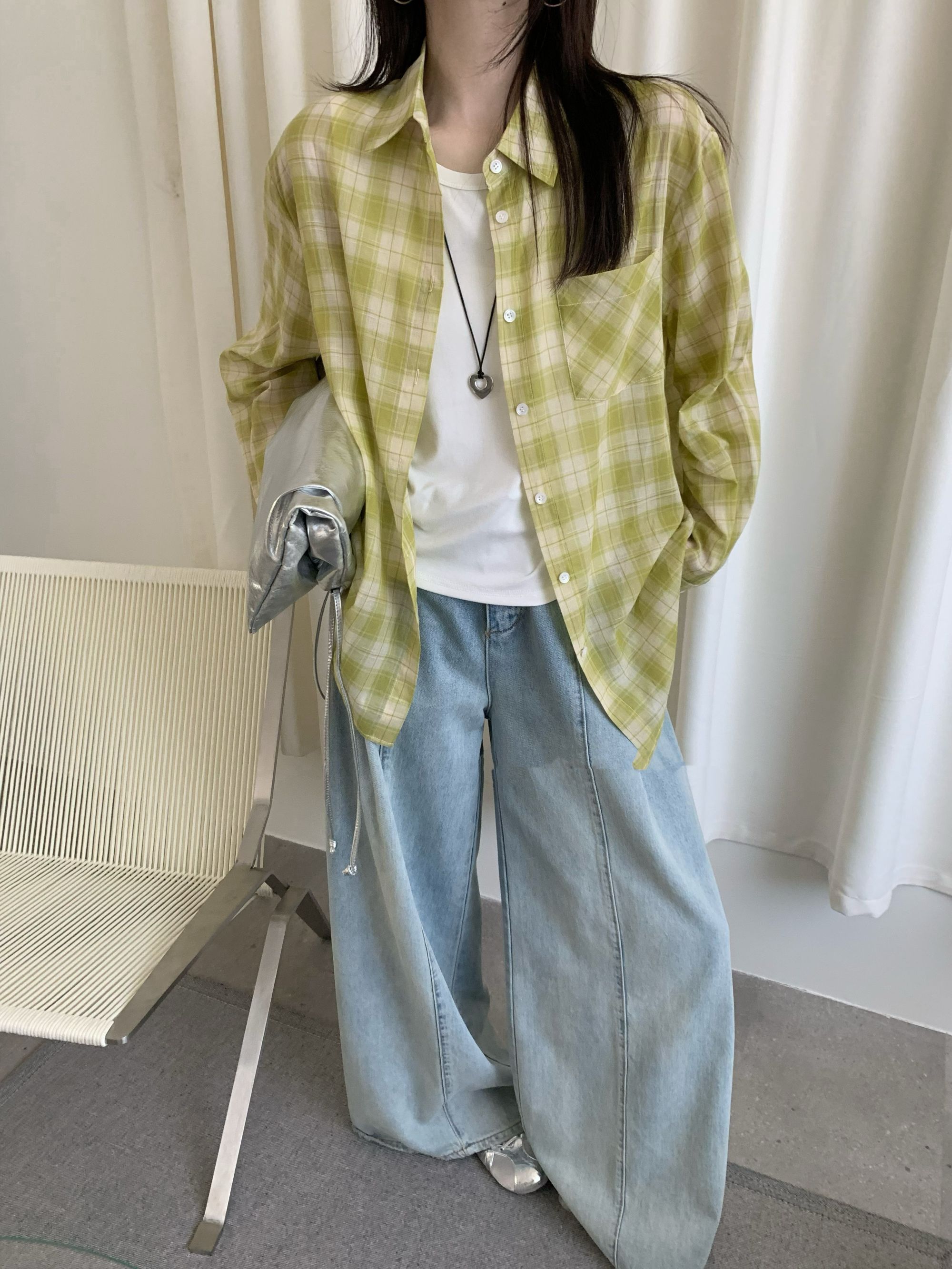 仓美美女装-格子衬衫设计款