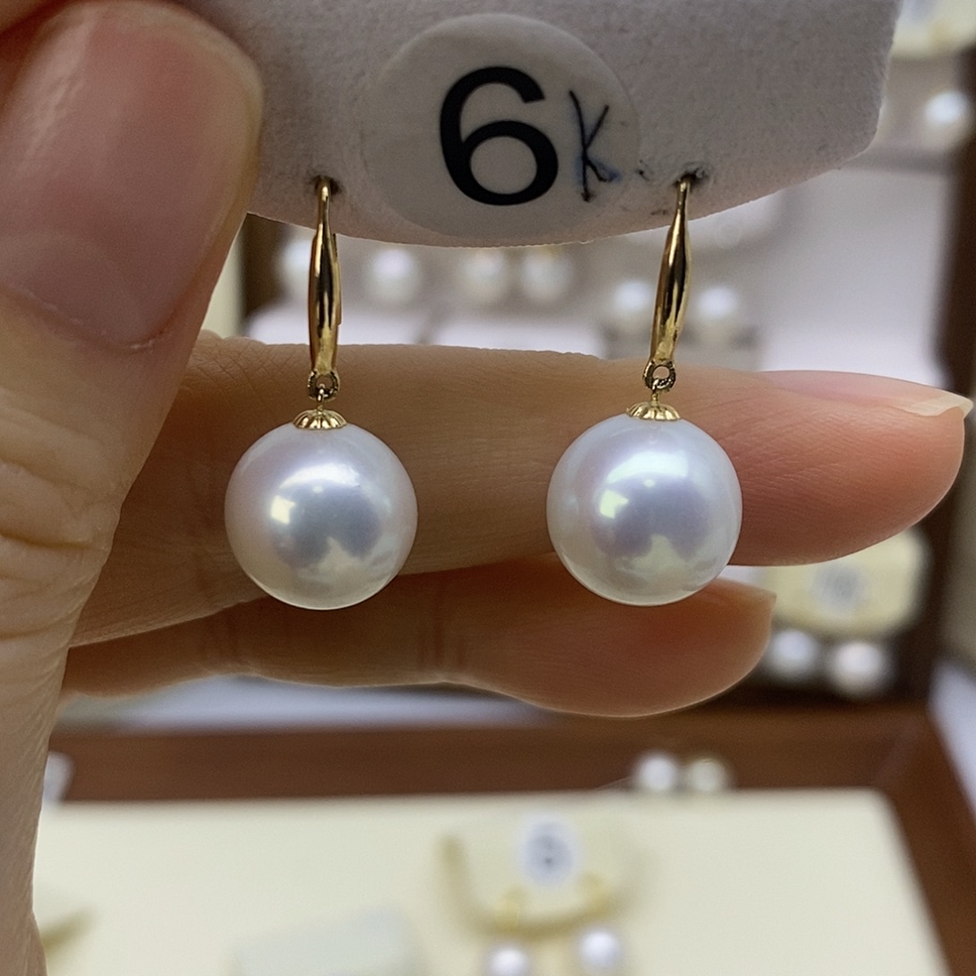 18K金镶嵌耳饰淡水珍珠