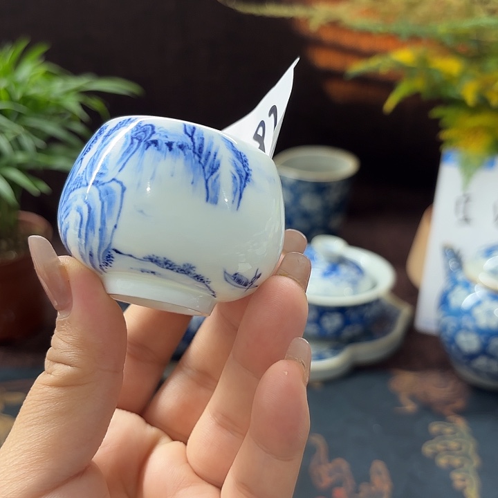 杯子影青·器度景德镇手工手绘茶杯093