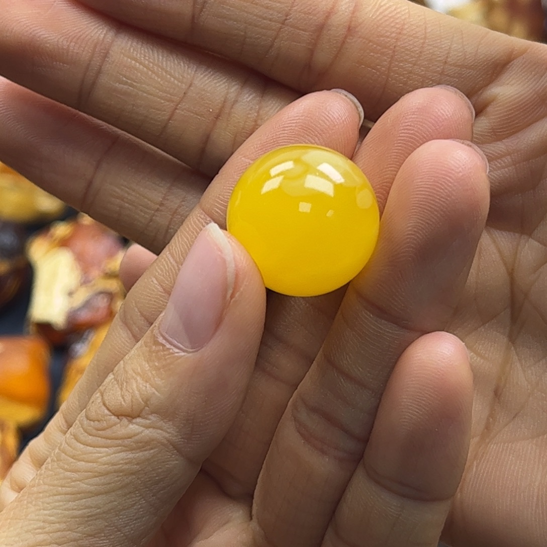 定制琥珀未镶嵌蜜蜡圆珠卡18