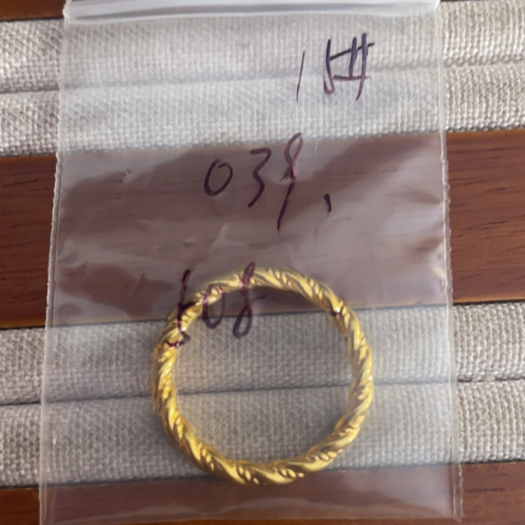 克重0.39 15号 麻花戒指 足金999