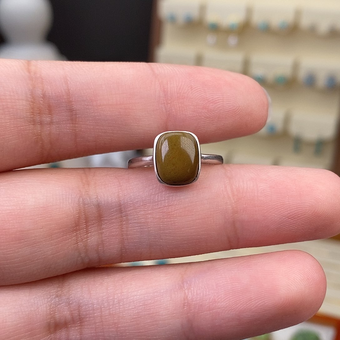 绿松石戒指银S925镶嵌