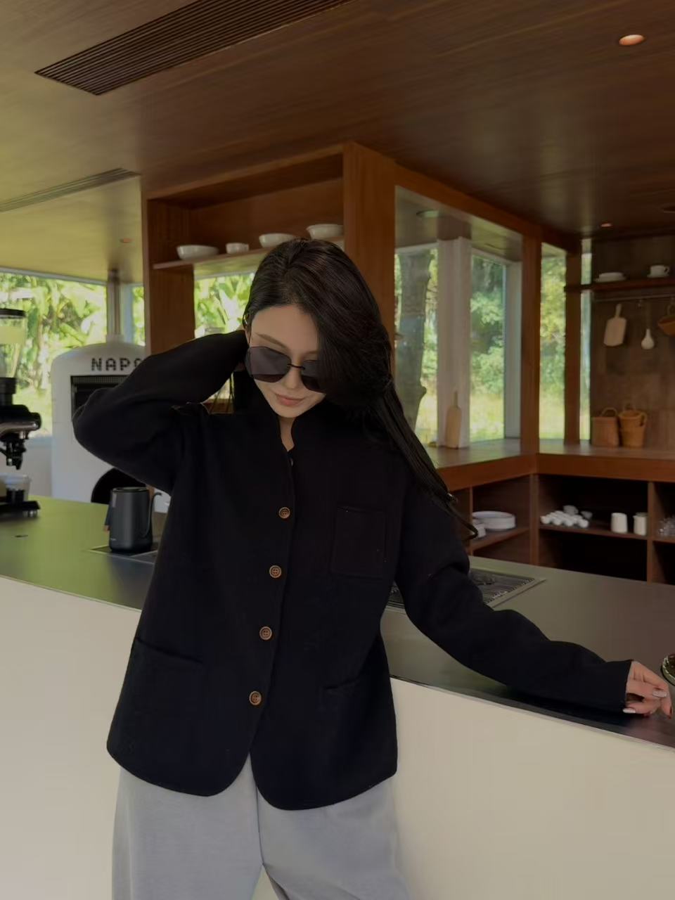 ChaxRmto斯斯25款“松弛高级”单排扣设计开衫国风外套TX1415