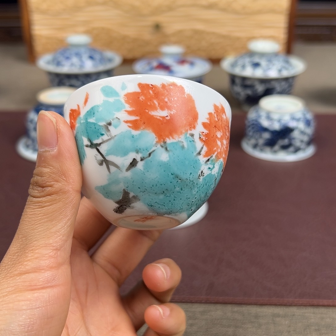 杯子景德镇白胎小客杯