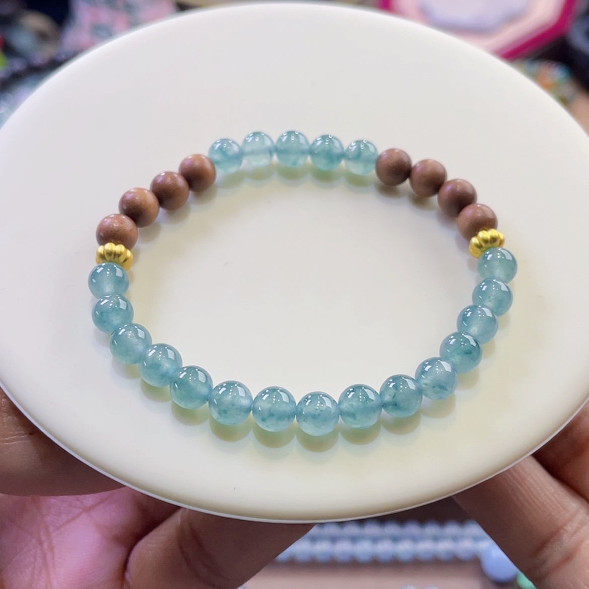 【闪购商品】翡翠颈饰未镶嵌冰蓝飘花