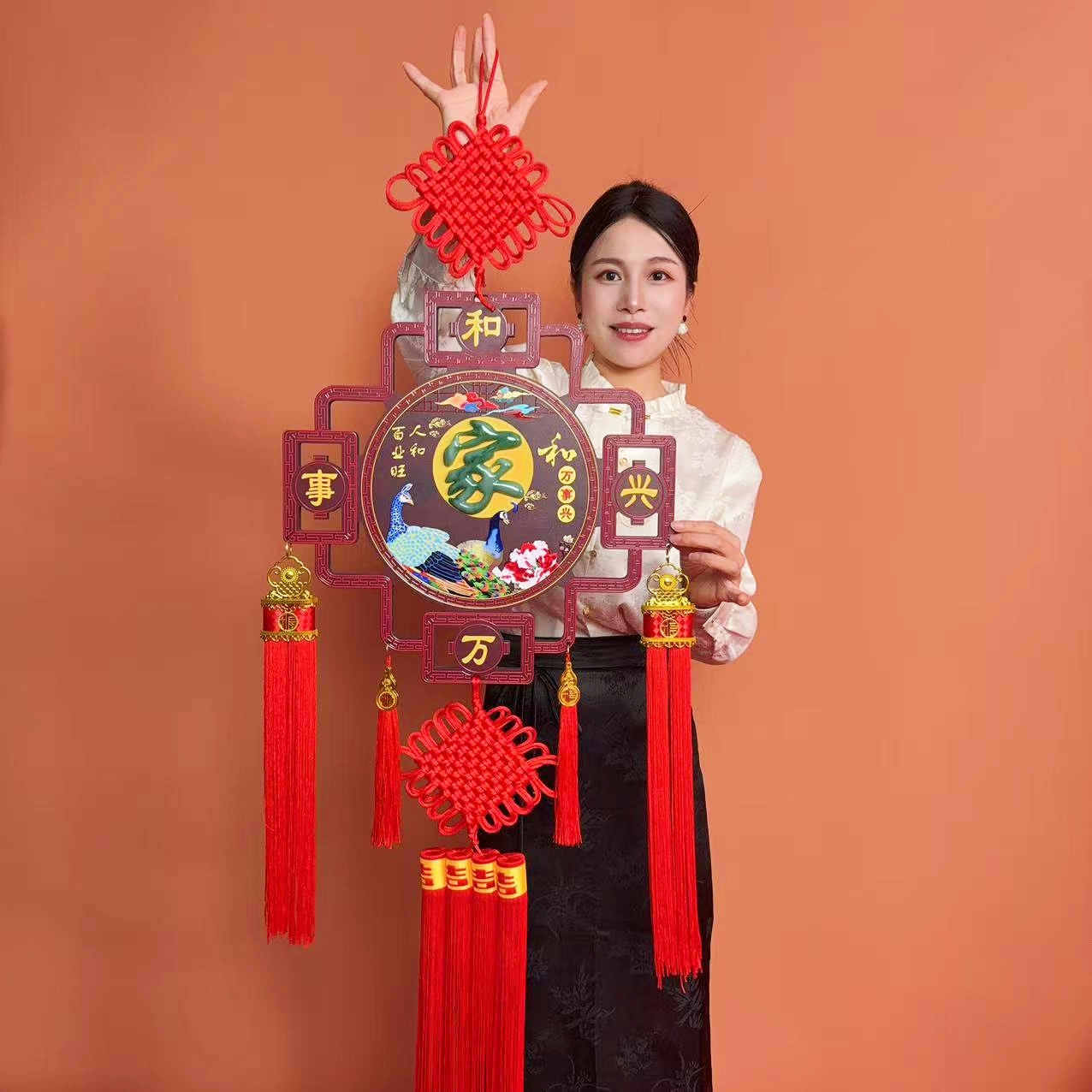 【2026新款】仿玉雕高档中国结搬家乔迁新婚升学喜庆吉祥挂饰