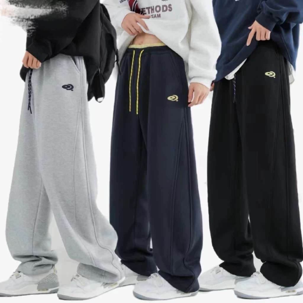 新款中大童青少年百搭直筒卫裤宽松简约休闲运动裤高个子加长裤子