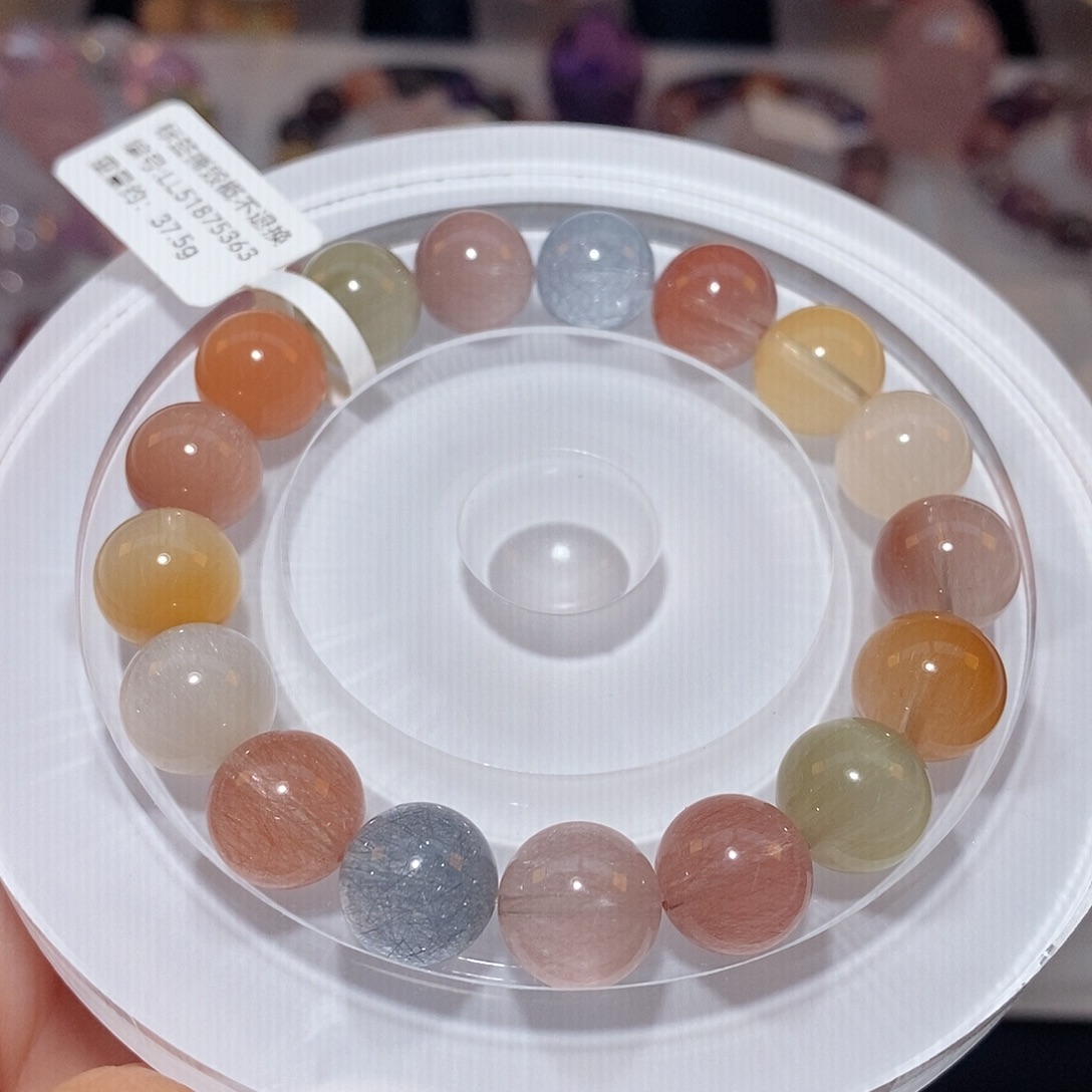 水晶手链未镶嵌F彩兔毛11.5
