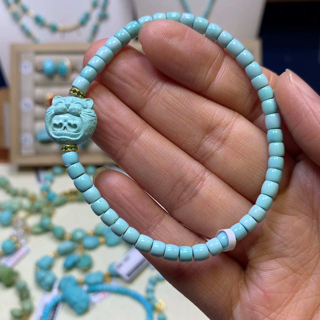 绿松石18K金镶嵌单圈