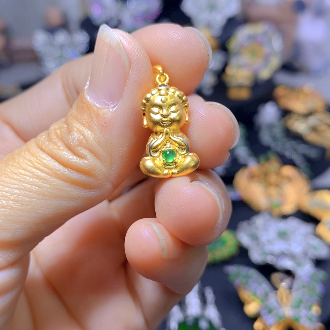 翡翠耳钉银S925镶嵌天然翡翠