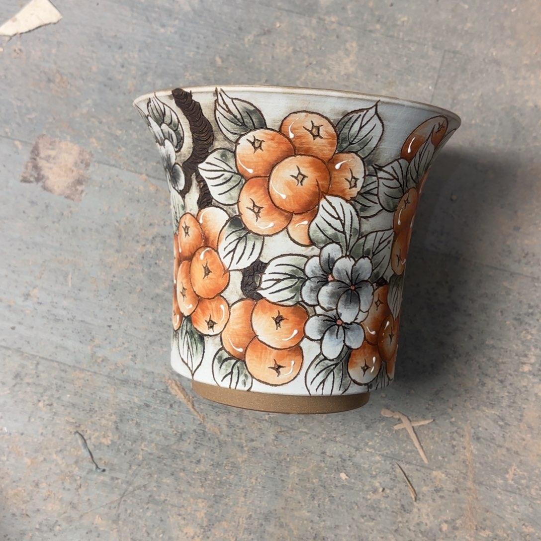 紫砂花盆水晶花盆71