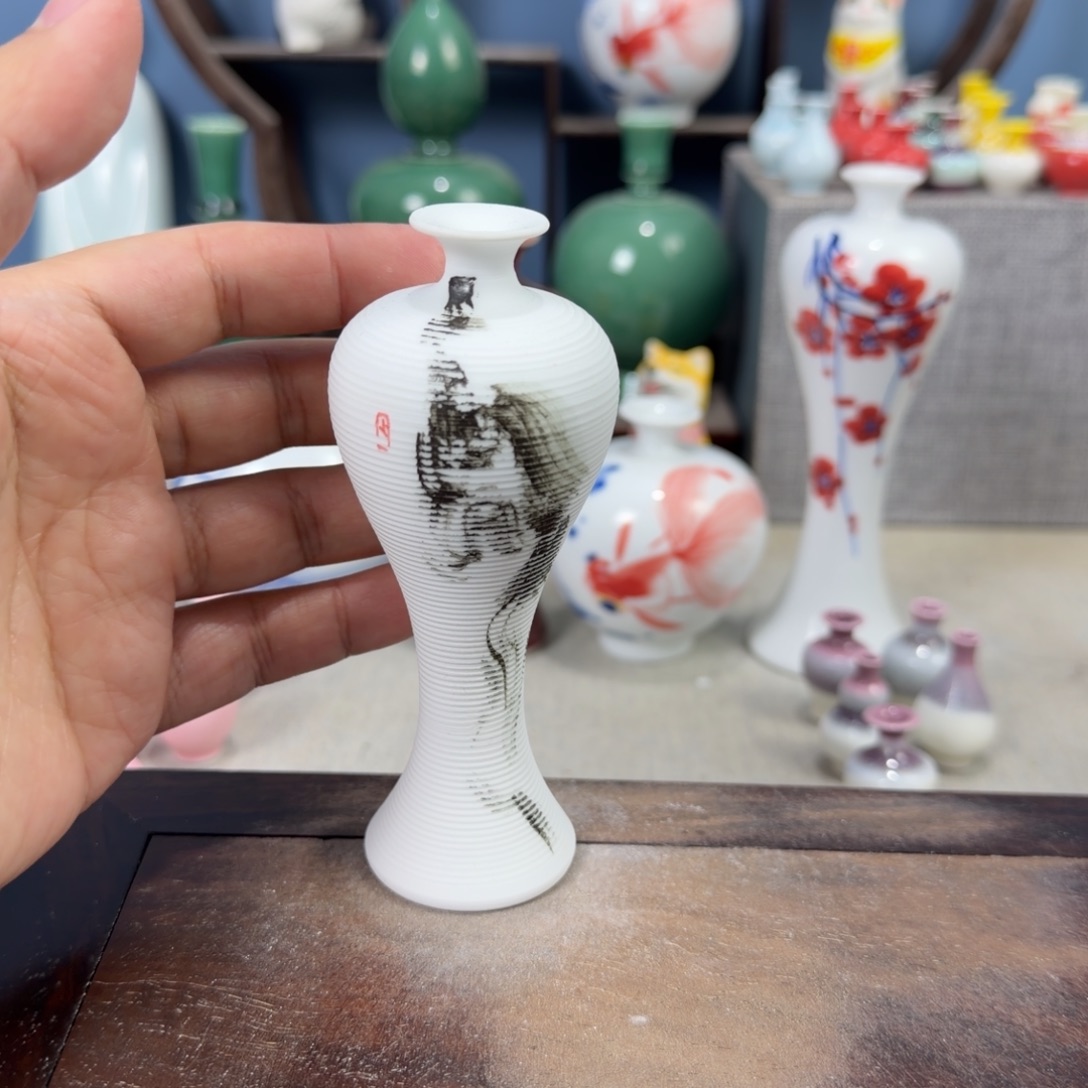 陶瓷手工小花器摆件