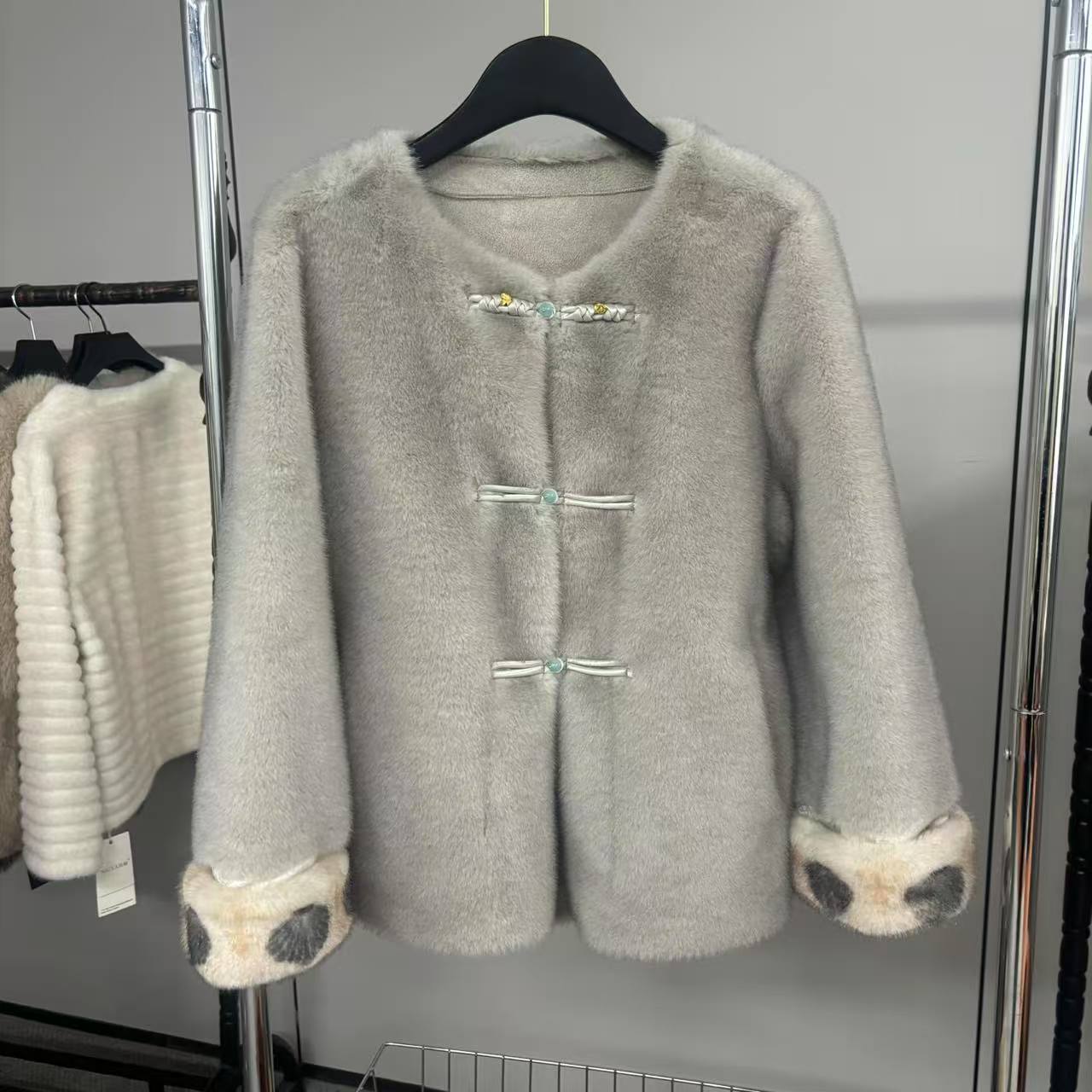 2025新款毛毛外套女士秋冬季宽松气质韩版百搭纯色网红时尚休闲