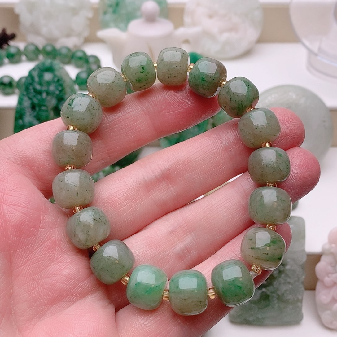 独山玉手串未镶嵌