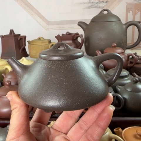 紫砂茶壶梨皮天青180cc