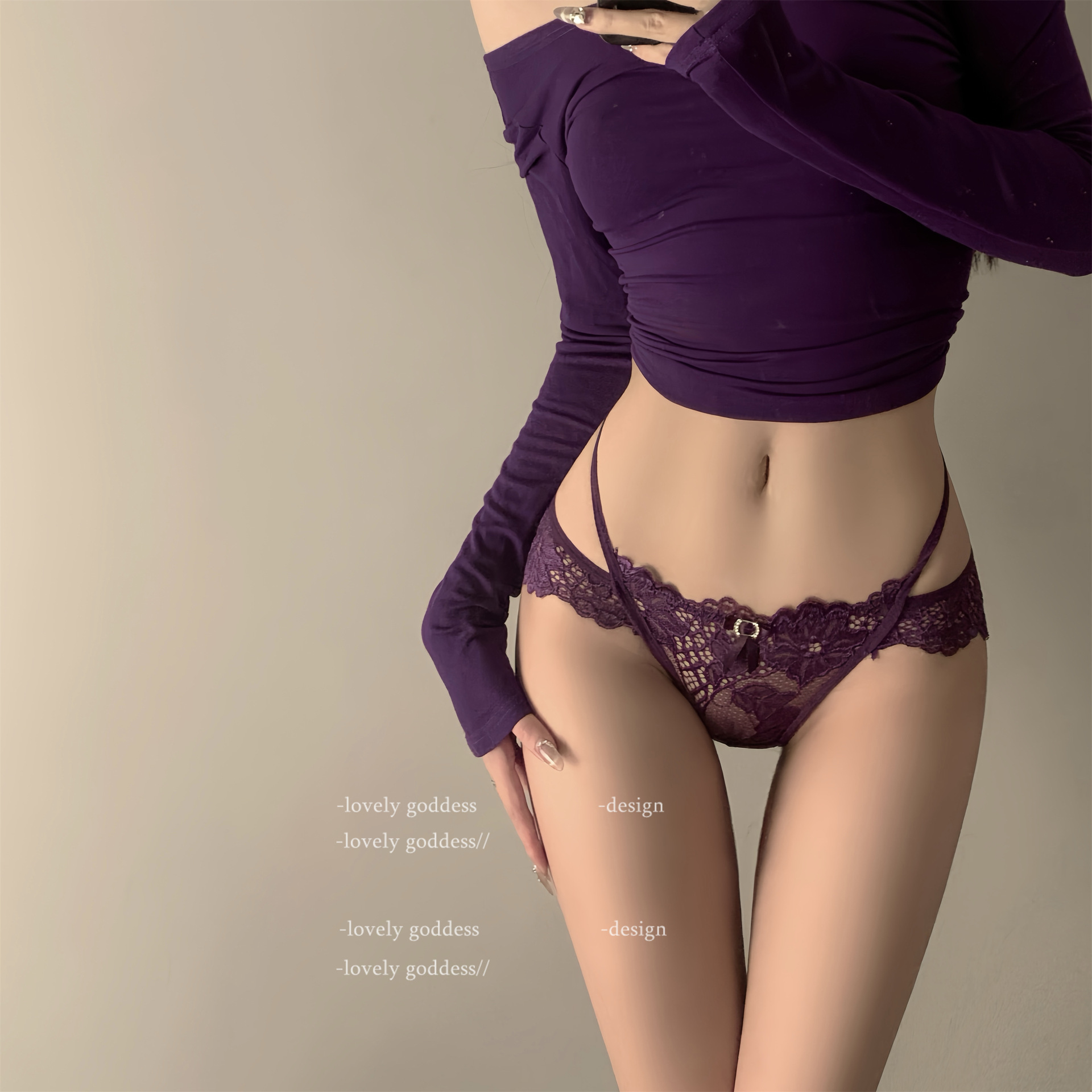 纯恋尤物*女神性感蕾丝花边三角内裤欧美蝴蝶结镂空时尚舒适少女