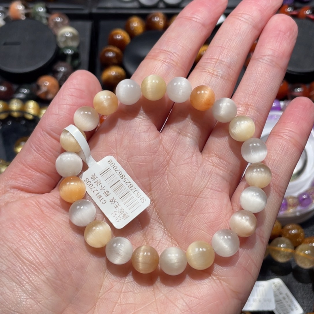 水晶未镶嵌手链彩兔毛8.8mm