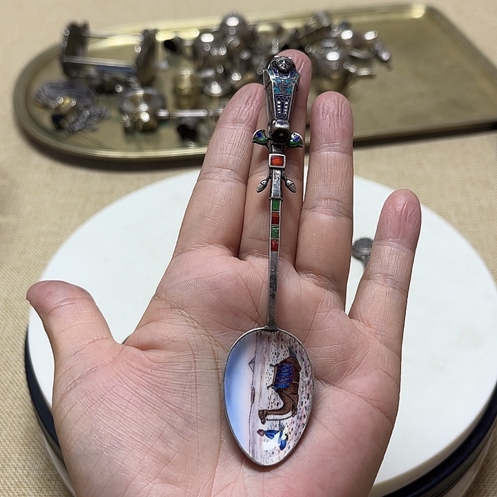 懒***8贵金属欧洲中古纯银勺子勺子