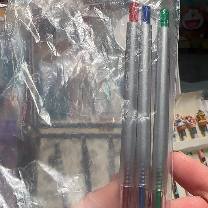 三菱按动三色圆珠笔一组
