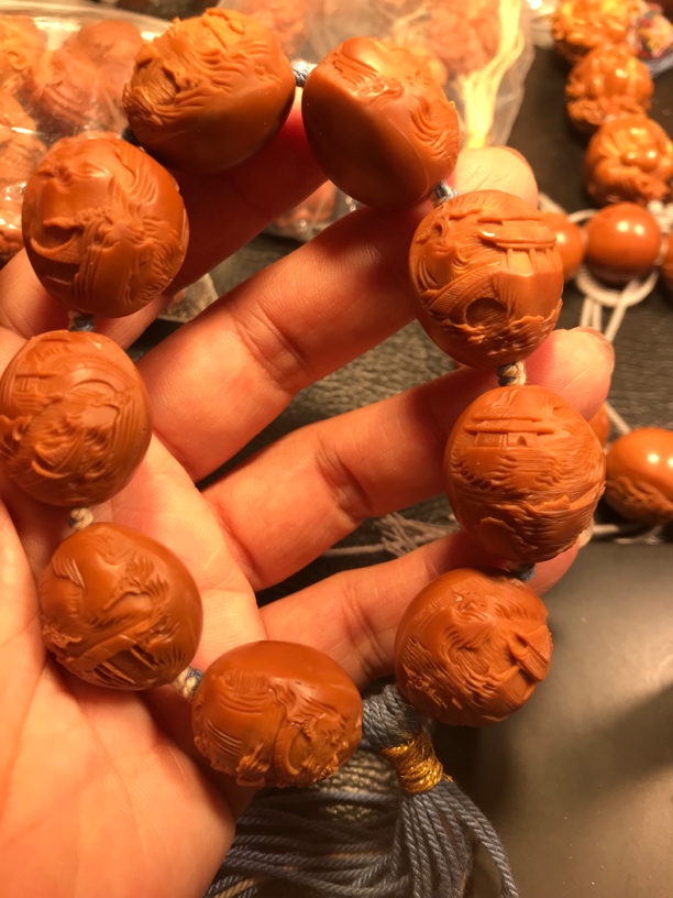 橄榄核铁核风景手串2.1*2.3