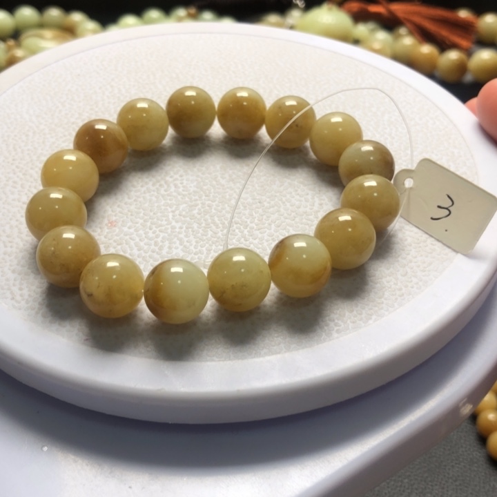 和田玉手串未镶嵌卡12