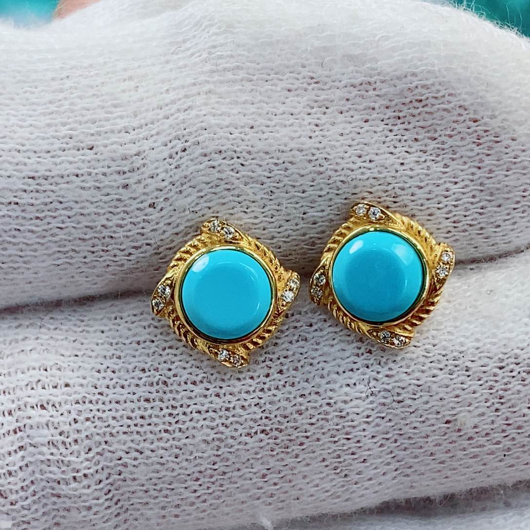 绿松石配饰18K金镶嵌