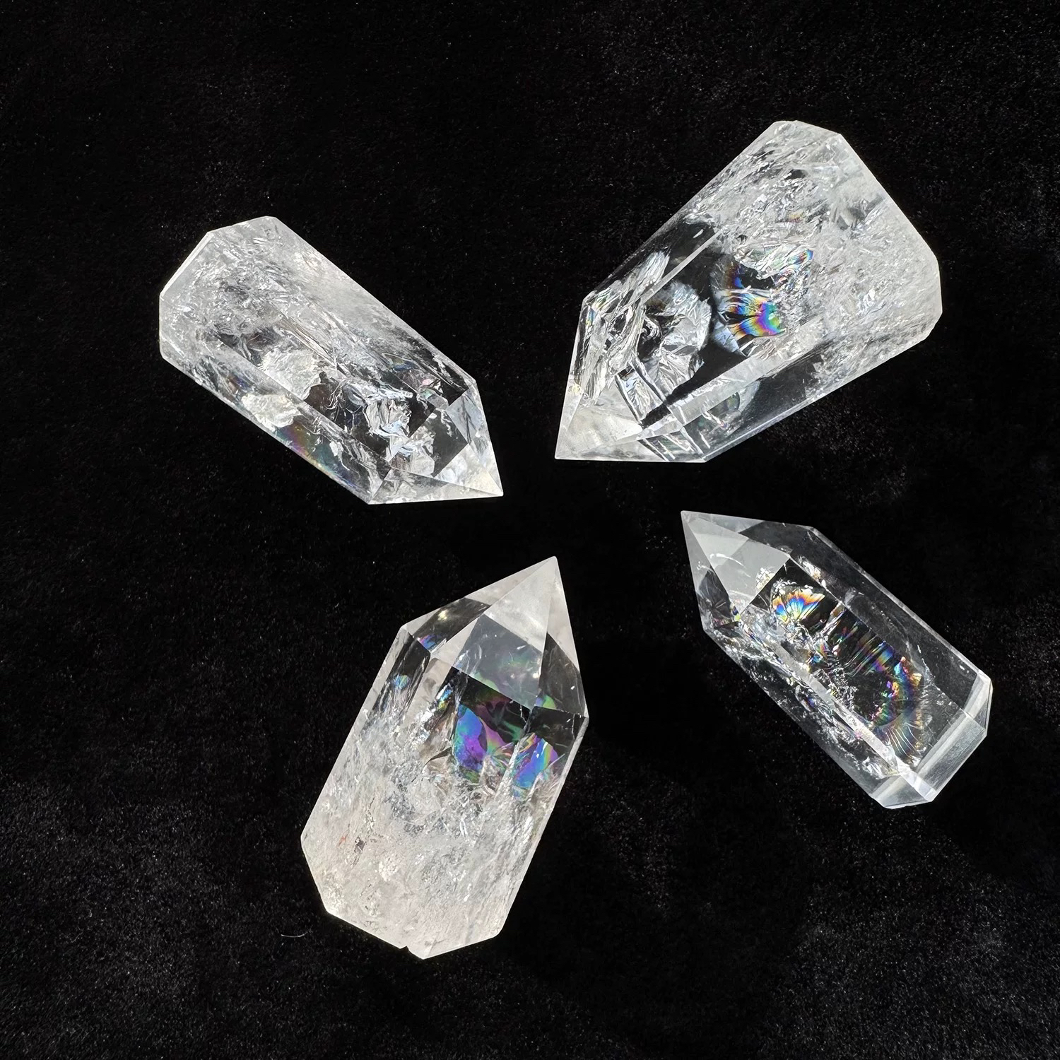 天然白水晶打磨件柱子