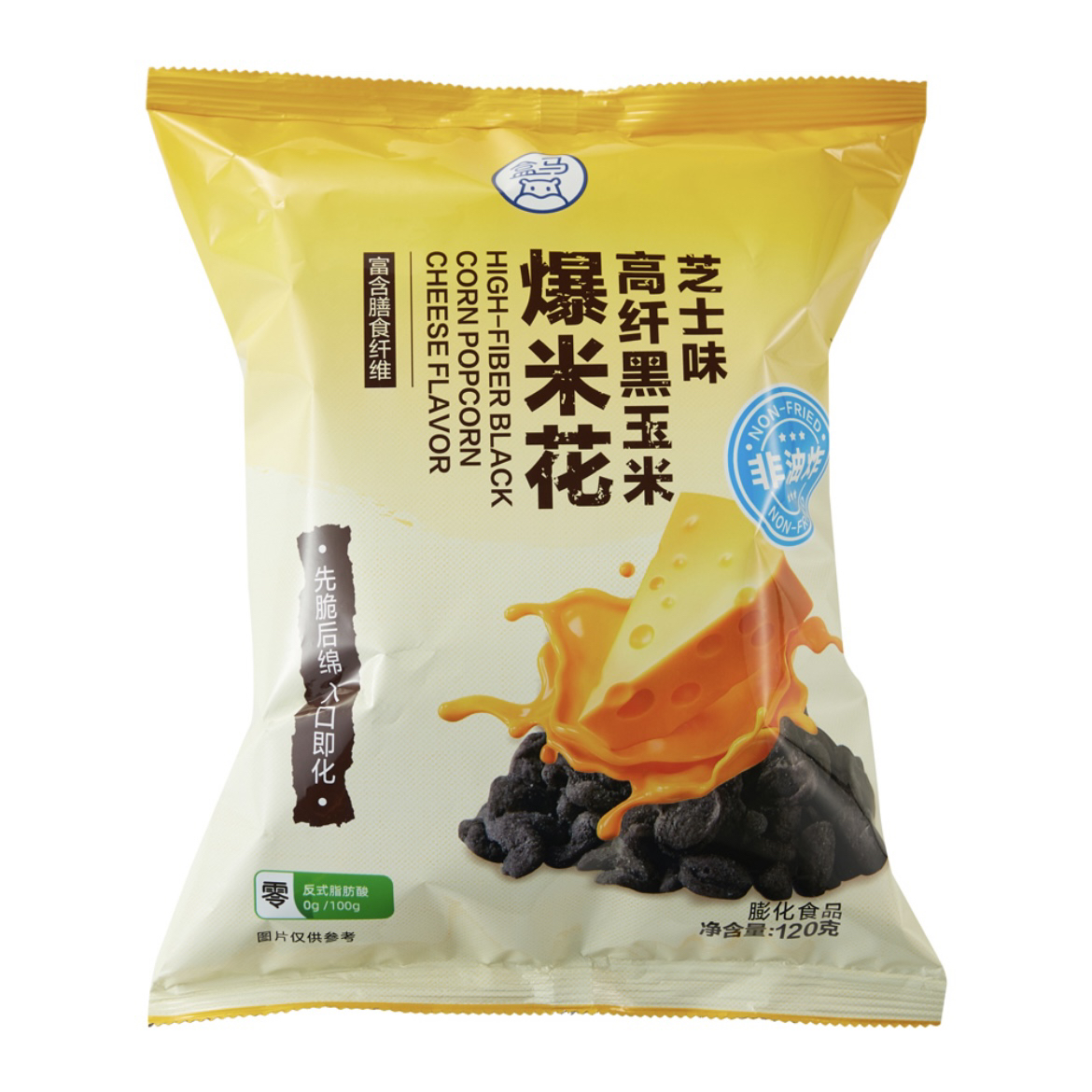 盒马 高纤黑玉米爆米花 芝士味120g