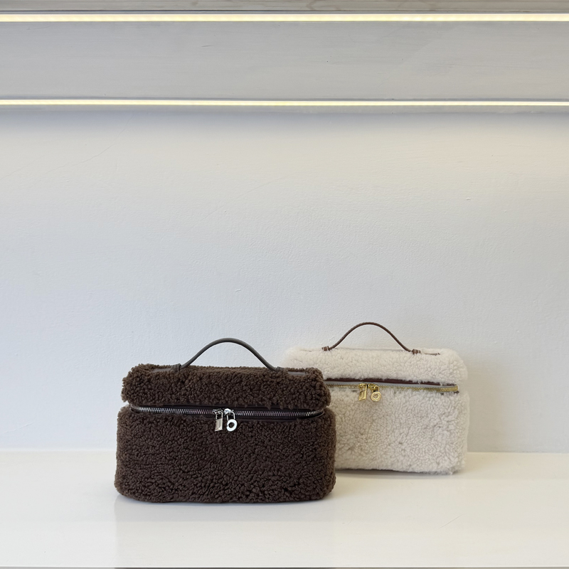 CaitinKaie真毛羊羔毛内里羊皮手拎饭盒包1865斜挎包盒子包单肩包