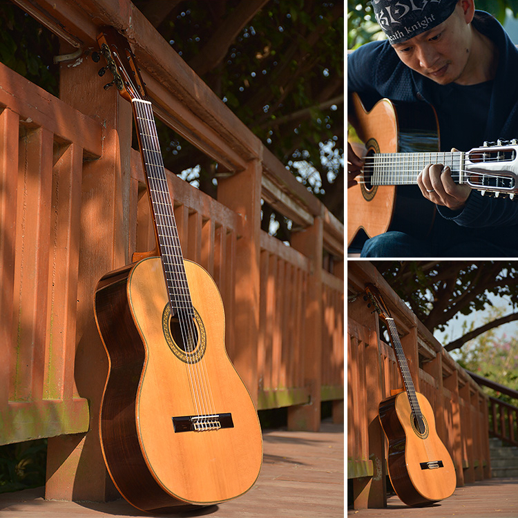 fiorentino高端全单乌木指板东印度玫瑰木加拿大红松面板古典吉他