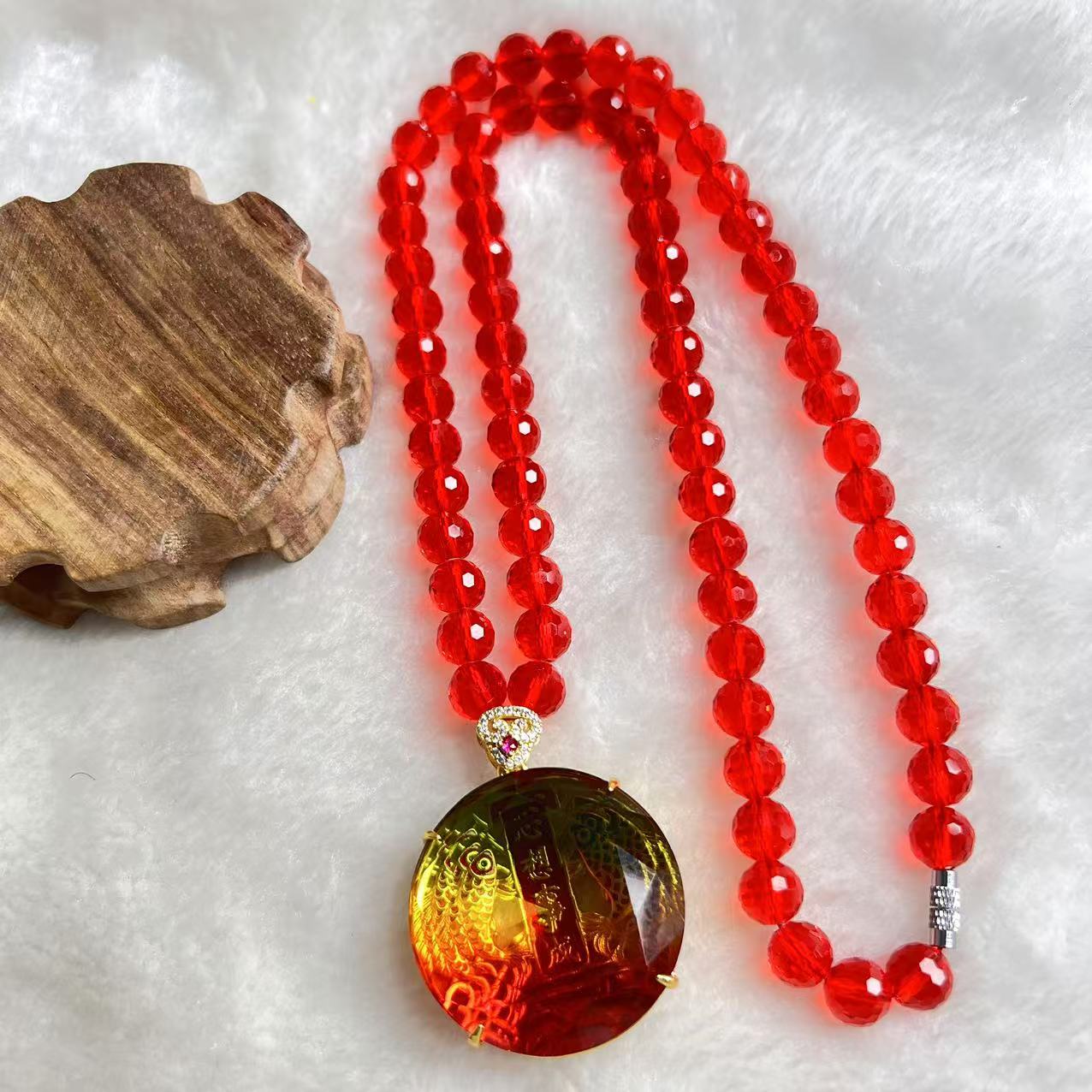 Y典藏品 三彩高端项链美观大气美轮美奂尽显魅力