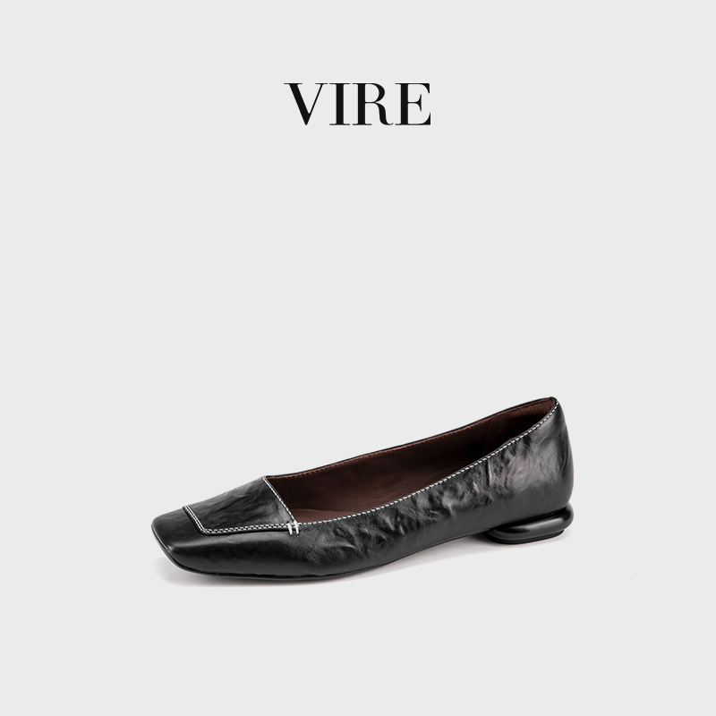 VIRE/953359舒适时尚百搭女士方头平底鞋单鞋B