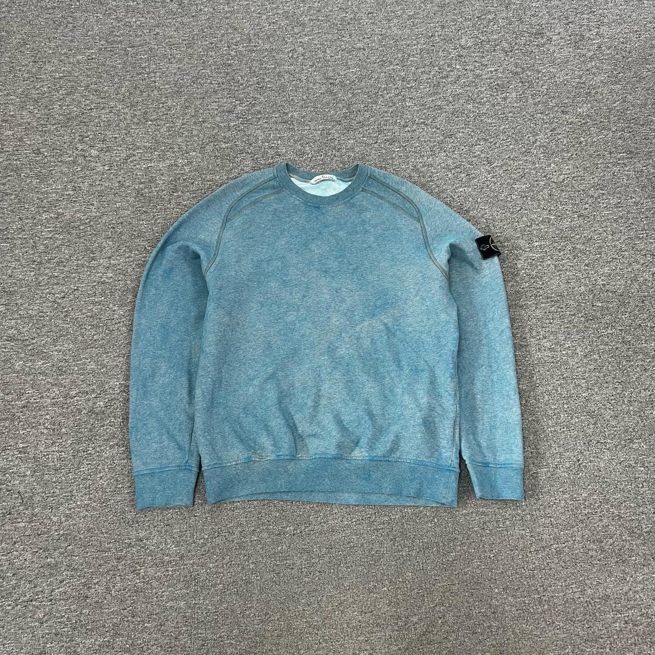 99新 STONE ISLAND 石头岛 限定款霜冻扎染徽标Logo圆领卫衣 L码