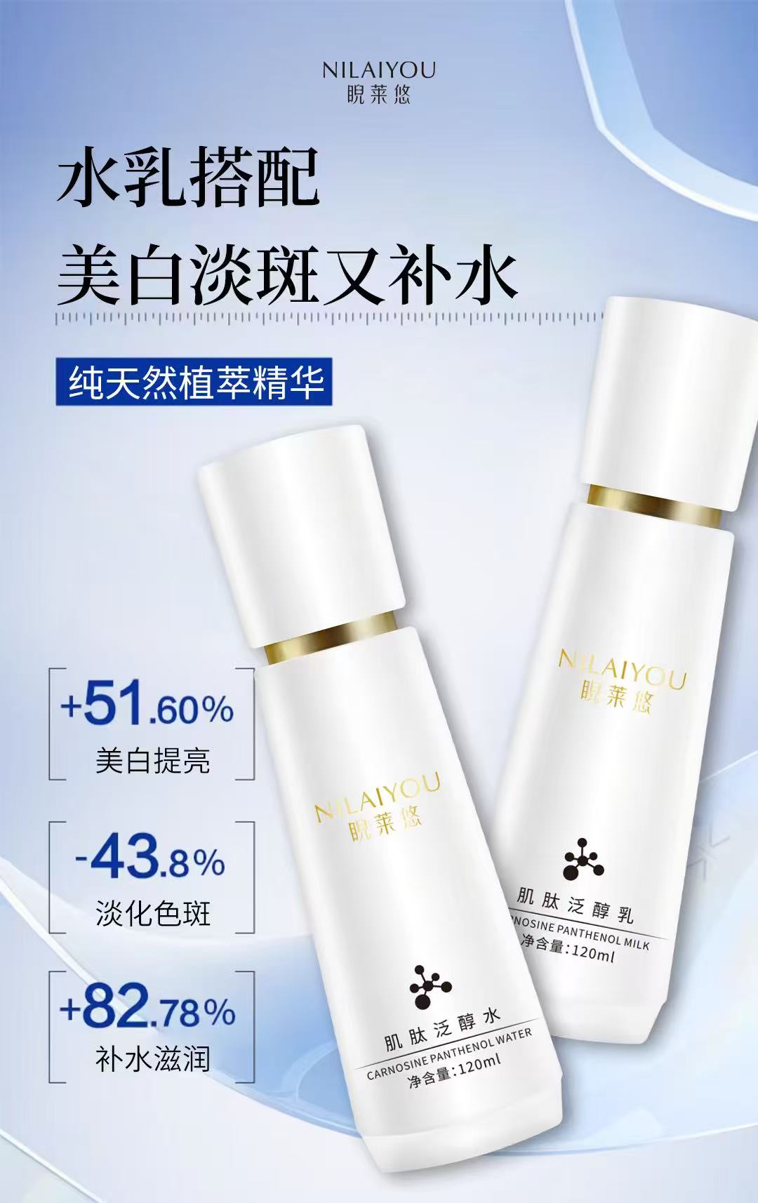 睨莱悠肌肽泛醇水乳2件套