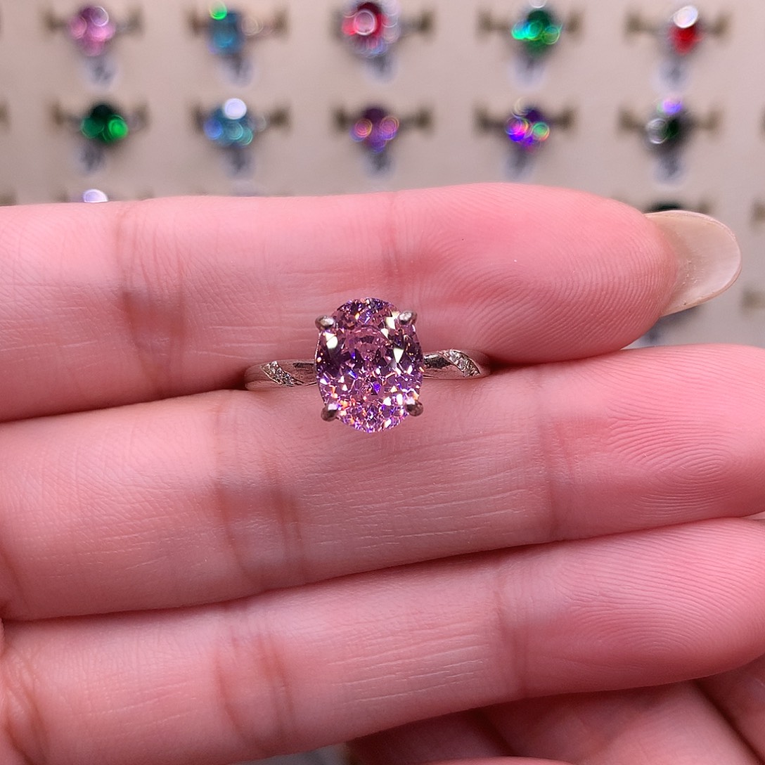 碧玺银S925镶嵌戒指