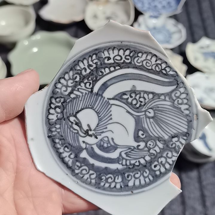 瓷片青花影青杯垫标夲