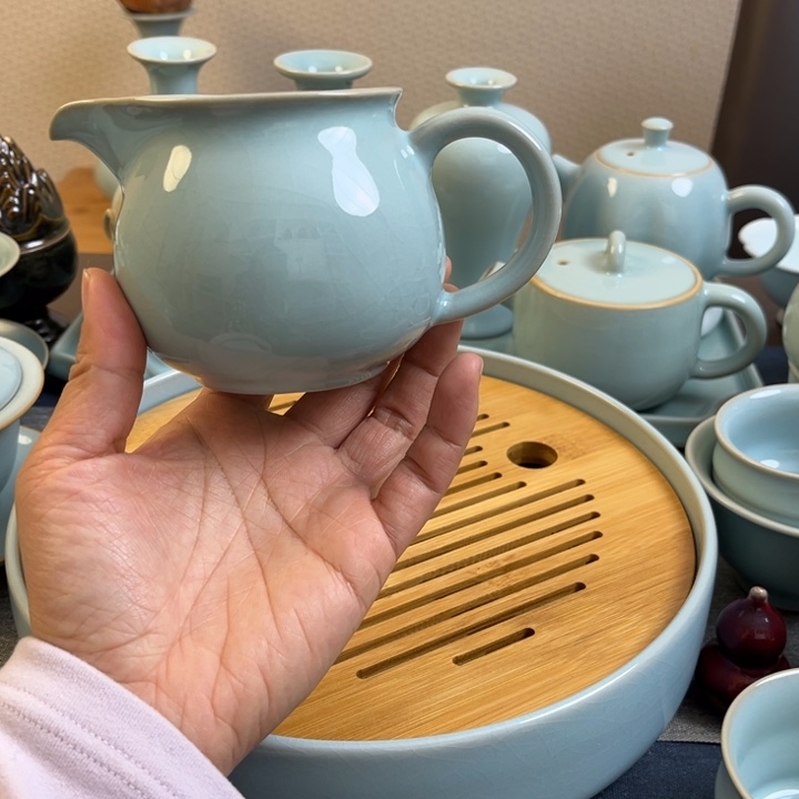 茶宠天青咯哈公道杯等一会去