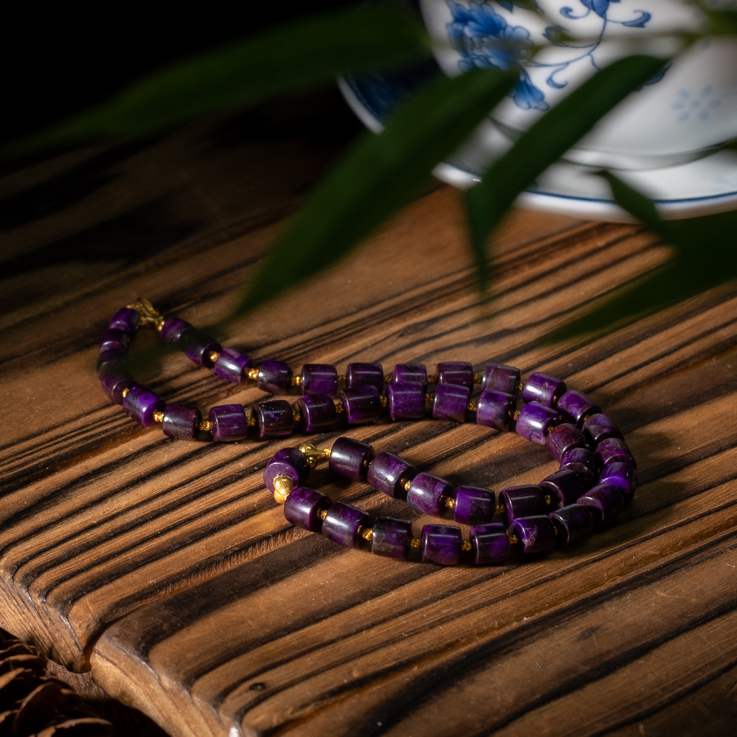 归真丨18K金老油帝王紫舒俱来两圈/36cm/6mm/多样性发/P6452/6