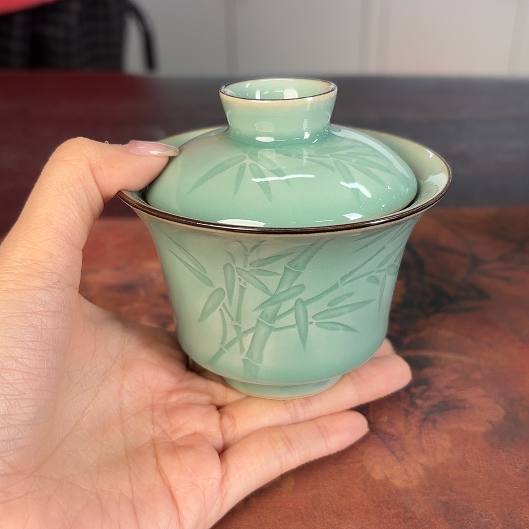 龙泉云间青瓷小米茶器