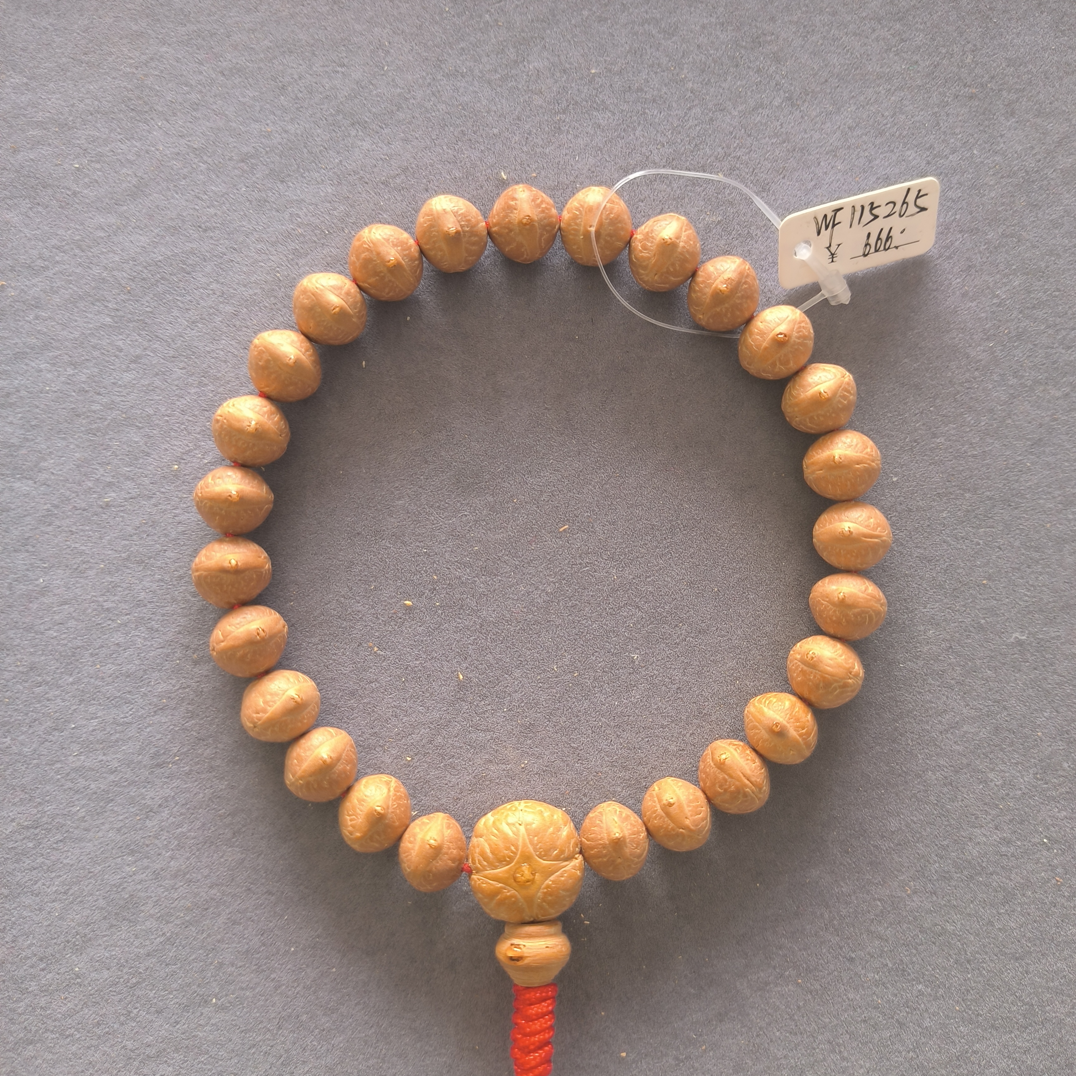 【WF115265】11.5mm尼泊尔凤眼菩提手串原皮原色文玩手串