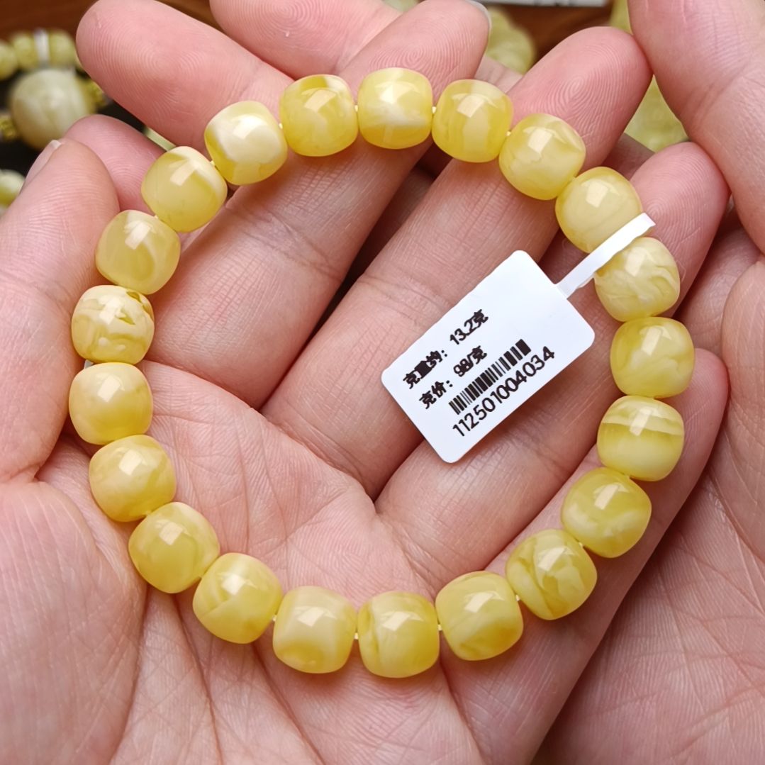 蜜蜡手链未镶嵌10老型